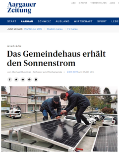 Das Gemeindehaus erhält den Sonnenstrom